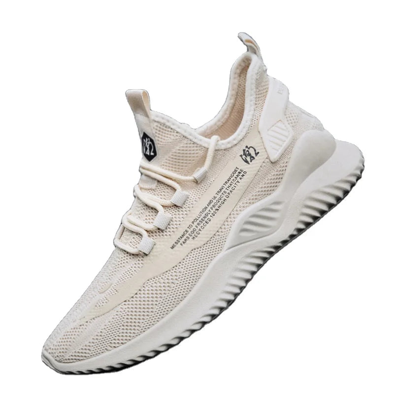 Men's Solid Colour Fashion Pointed Toe Trainers Anti-Slip Lightweight Running Walking Shoes Outdoor Breathable Chunky Shoe