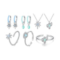 Wholesale Fashion Women's 925 Silver Jewelry Necklace Ring Earring Gift Set Pendant Necklace Holiday Gift
