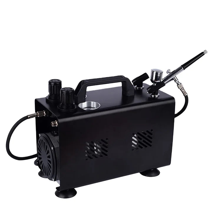 AS18TA Dual Action Portable Airbrush Compressor for Use with Two Airbrushes