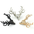 Cloxy DIY Metal Bag Making Accessories Deer Shape Decorative Clasp Buckle for Handbag Purse Deer Conchos for Leather Craft