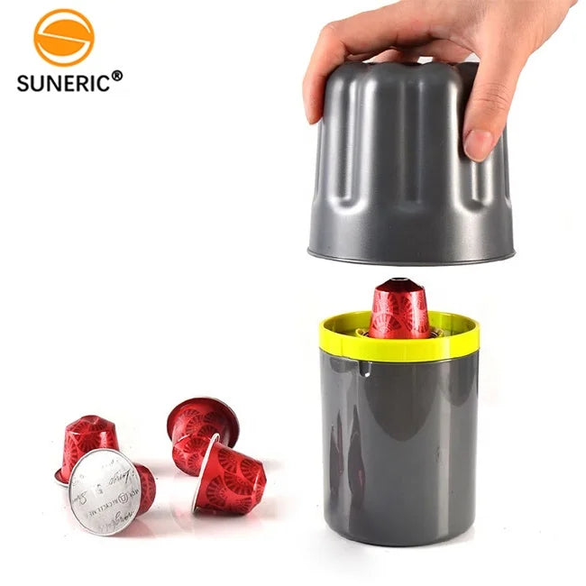 ABS Plastic Compatible Coffee Grinds Box Recycling Tool Coffee Capsule Recycler Coffee Capsules Aluminium Standing Knock Box