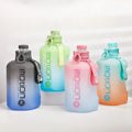 2200ml Gradient Color Water Cup Large Capacity Gym Sports Cup Portable Handle Fat Bucket Plastic Cup