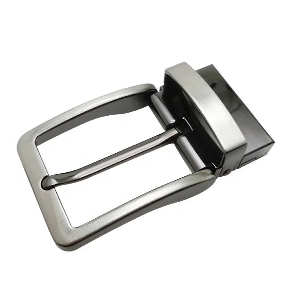 35mm Blank Metal Reversible Pin Belt Buckle in Stock Zinc Alloy for Men Leather Belts Hardware Replacement