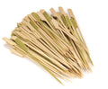 Custom Logo Outdoor Barbecue Bamboo Paddle Skewers Food Grade Disposable Kebab