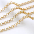 14K Gold Plated Textured Irregular Brass Chain Suitable for DIY Jewelry Necklace and Bracelet Making Accessories Chain Roll