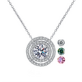 Trendy Double-row Full Pave Lab Grown Diamond 0.5ct 1ct 2ct Moissanite Pendant S925 Sterling Silver Necklace Jewelry