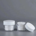 Wholesale High Quality Thickened 30g/50g Transparent PET Cosmetic Double-Layer Plastic Bottles for Face Cream False Eyelashes