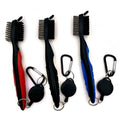 Golf Water Brush 2 Sided Steel Iron Putter Wedge Ball Cleaner Brush Head with Nylon and Wire Bristles