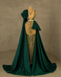 Vintage Luxury Ball Gown Embroidered Bridal Evening Dress Luxury Long Tail Party Dress