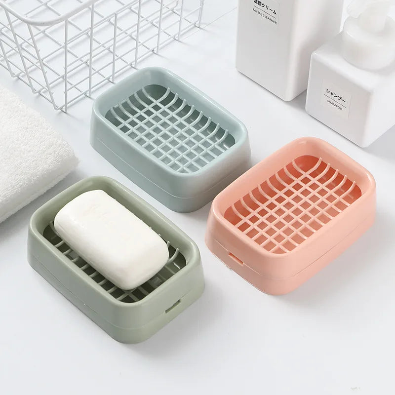 Room Drain Double Soap Box Creative Plastic Travel Bathroom Rack Handmade Soap Holder