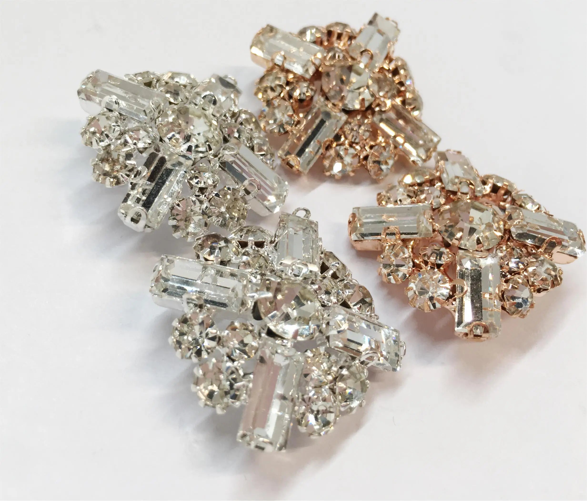 Rhinestone Button Gold/silver Sole Plated Button Full of Diamond Personality Accessories Clothing Accessories