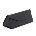 PU Leather Eyeglasses Organizer Slim Glasses Box Collapsible Sunglasses Case Black