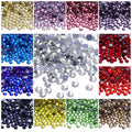 Wholesale 60Colors Hotfix Glass Crystal Rhinestone Flat Back Round Hotfix Crystal Stone Delicate for Clothing Accessories