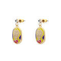 Custom Lovely Girl Face Drop Earrings Fashion Stylish Artiful Enamel Paint Pendant Earrings Womens Accessories Special Discount
