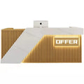 Small Beauty Salon Reception Desk Painted Marble Checkout Counter for Nail Office & Salon for Small Spaces