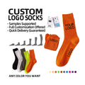 Custom Designer Knitted Logo Cotton Ribbed Basketball Running Athletic Custom Crew Socks