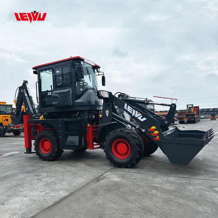 Hot Selling Diesel Engine Wheel Loader 4WD Backhoe Excavator with Lateral Displacement Function Factory Direct