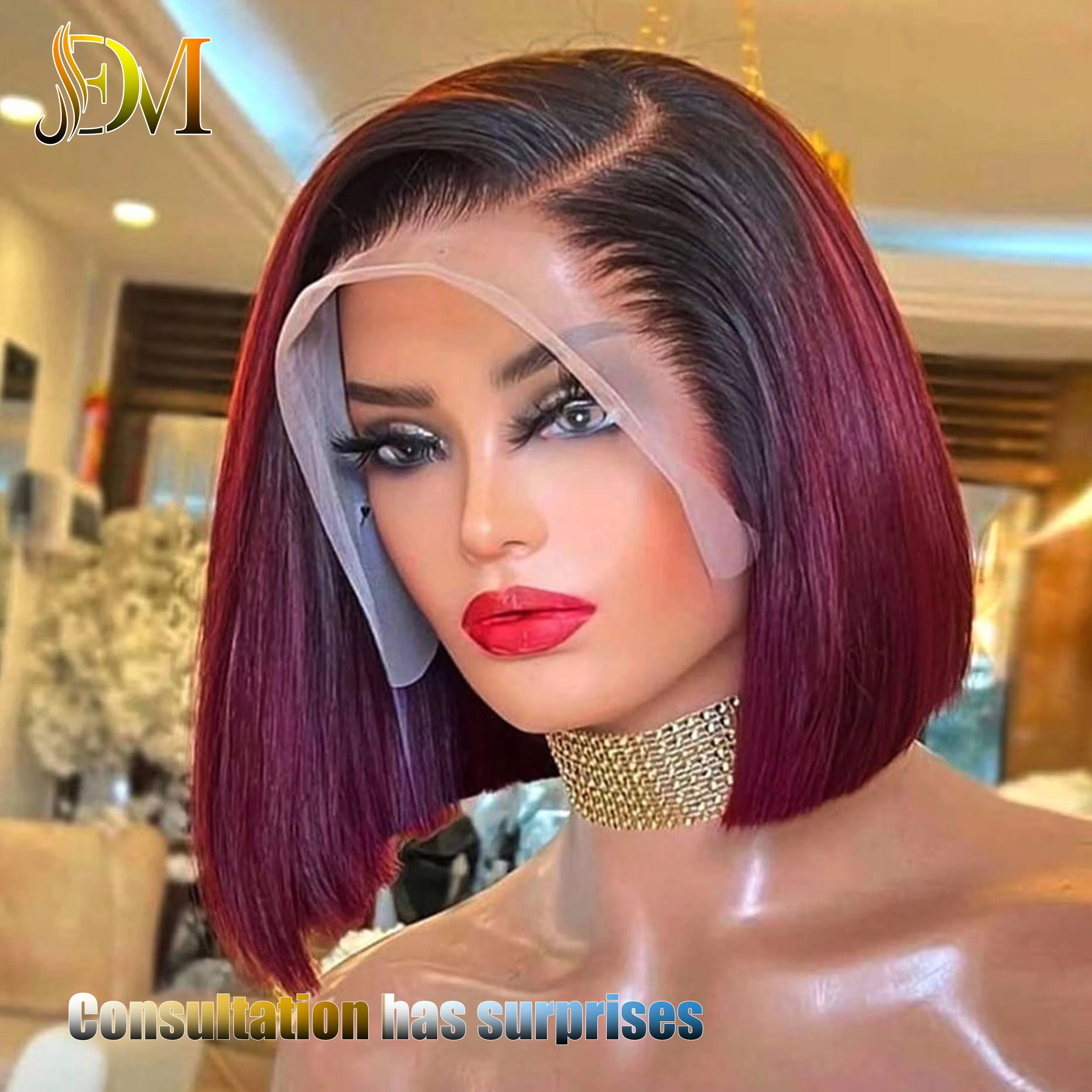 NEW Wholesale Glueless 13x4 13x6 Lace Frontal Short Bob Nature Color Brazilian Remy Hair HD Lace Frontal Wigs for Black Women