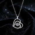 Wholesale Double Beating Heart Vvs  D Color Moissanite Pendant S925 Sterling Silver Necklace for Women  Valentine's Day Gift
