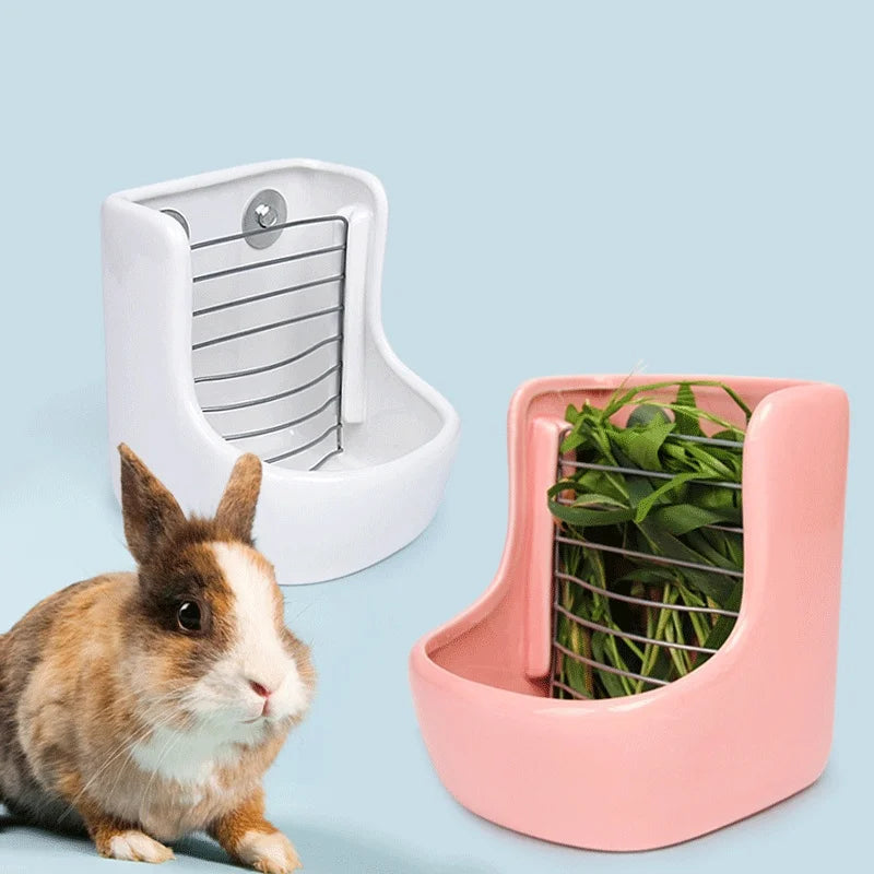 New Design Ceramic Rabbit and Hamster House Solid Color Anti-Slip Small Animal Bowl for Food and Water Cute Feeders for Dogs