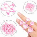 Wholesale 100Pcs/bag Glue Ring Various Size and Styles Eyelash Glue Ring Pink Glue Ring Ink Cup