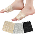 Women's Lace Half-Length Socks Invisible Sandals Slippers Non-Slip Heart Cotton Spandex Soles Forefoot Sports Comfort Insoles