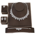 Jewelry Set Fashion Luxury Zirconia Necklace Bracelet Earrings Ring Wedding 4pcs Jewelry Sets Exquisite Set BN8064 Bisuteria