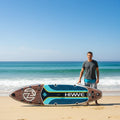EU Overseas Warehouse Dropshipping Inflatable sup Paddle Board Drop Stitch DEPP WOOD GRAIN Stand up Paddle Board in Stock