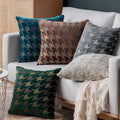 Custom Home Sofa Throw Pillow Cover Colored Plaid High Precision Jacquard Cushion Cover Cut Velvet Pillow Covers