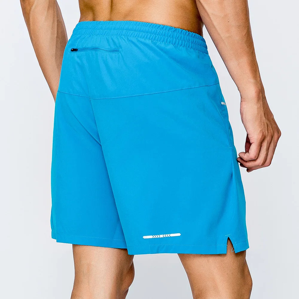 US Size S-2xl Men Soft Quick Dry Gym Running Shorts Back Zipper Pocket Sport Shorts