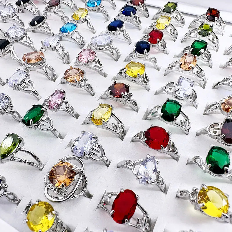 Wholesale Random Mixed Cheap Ring Jewelry Fancy Jewelry Finger Ring Mixed No Rust No Fade Nickel Free Stock Ring