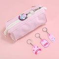 Wholesale Cartoon Pink Soft PVC Carabiner Keychain for Ladies-Promotional Gifts & Multi-Use