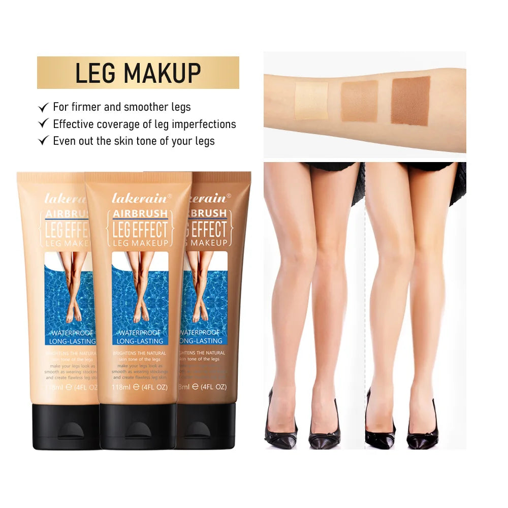 Private Label Lakerain Leg Makeup Smoothing and Tender Concealer Waterproof Body Lotion  Tan Cream
