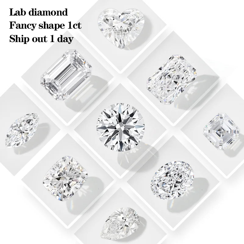 Starsgem Diamant 1 Carat Oval Cushion Cut CVD Diamante HPHT IGI Certified D Color Vs Vvs Clarity Polished Lab Grown Diamond