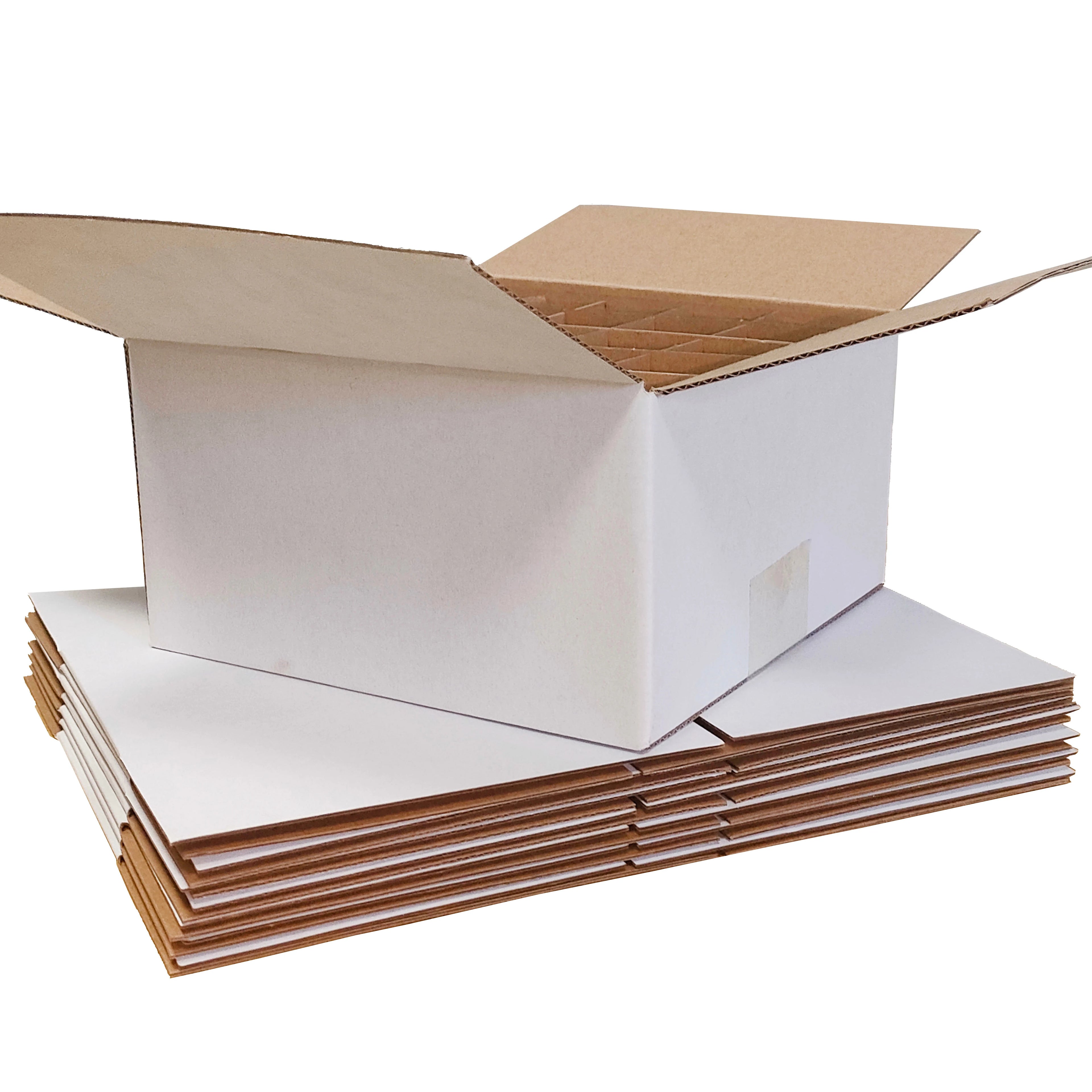 Corrugated Hard White Mobile Corrugated Cardboard Box Transport Box with Customized Design logo High-quality White Shipping Box