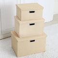 Collapsible Storage Boxes with Lids Fabric Decorative Storage Bins Cubes Organizer with Handles for Bedroom