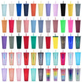 Wholesale Custom Reusable Plastic Tumblers 24Oz Double Wall Cold Water Cups Frost Matte Black Coffee Tumbler with Lid and Straw