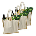 Recyclable Customized High Grade Large Capacity Durable Eco Friendly Tote Wholesale Jute Cotton Canvas Bags Shopping
