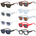 2024 Retro Fashion Thick square Leopard Multi Color Sunglasses with Factory Price