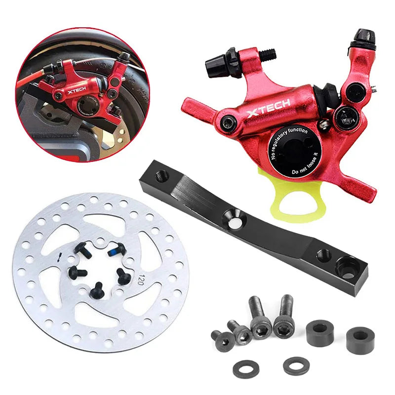 Brake Caliper Kit X-TECH with 120mm Brake Disc Spare Parts for Cityneye M365 Pro Electric Scooter Accessories