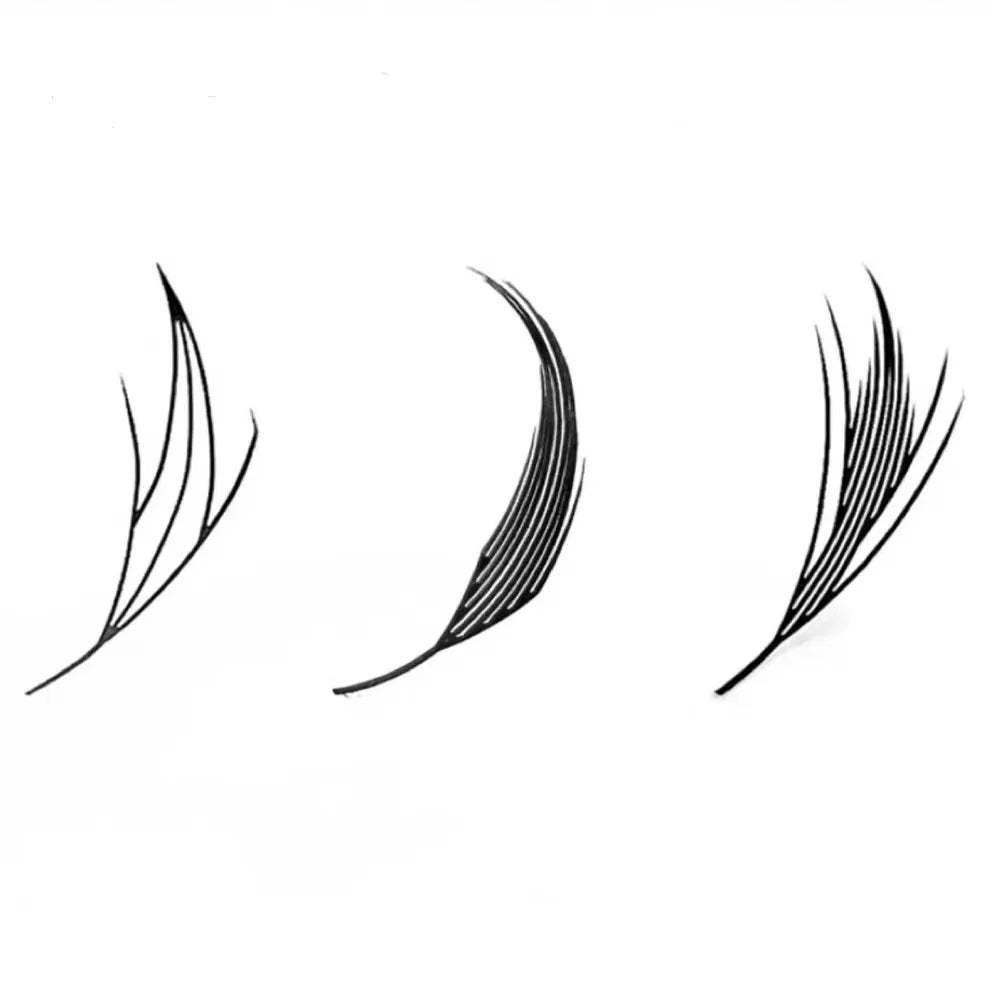 Anime Lash 0.07mm C D Curl 8-15mm Premade Anime Chunk Lashes Spire Comic Eyelash Tray Private Label Eyelash Extension