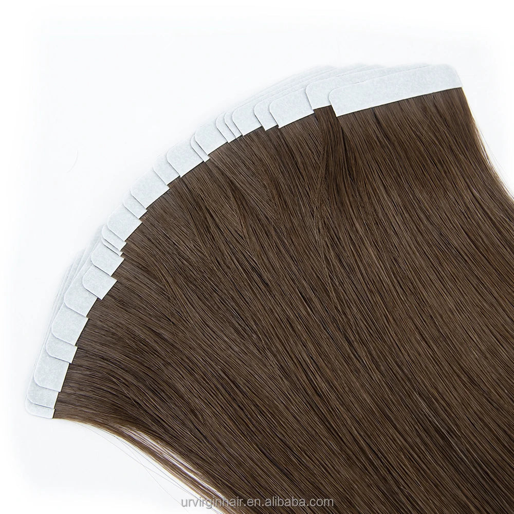 Wholesale Double Drawn Non-Remy 100Human Hair European Virgin Hair Machine Double Weft Invisible Tape Extensions Natural Colors