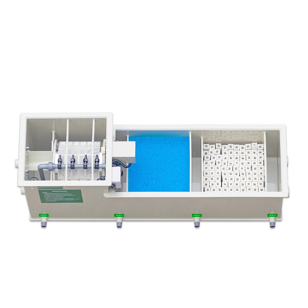 QihangRAS Household Garden Fish Pond Filter System 10m3/h Aquarium Filtration Equipment Combine Koi Pond Rotary Drum Filter MegaBDM