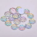 JUNAO 20mm Crystal AB Flower Stones Garment Decoration Acrylic Strass Flat Back Rhinestones Bulk Crystal
