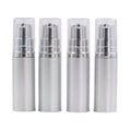 Wholesales 5ml Airless Pump Bottle Shiny Brushed Silver Vacuum Container Cosmetic Packaging Airless Essence Lotion Pump Bottle