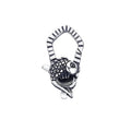 Oxidized Silver Fish Diamond Shape Necklace Closures 925 Sterling Lobster Clasp Unique Findings Lock Woman Jewelry Connector