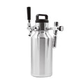 Portable 64oz Stainless Steel Mini Draft Beer Growler Dispenser With Co2 Carbonation