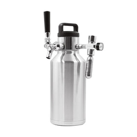 Portable 64oz Stainless Steel Mini Draft Beer Growler Dispenser With Co2 Carbonation