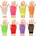 Wholesales Fishnet Gloves Short Nylon Mesh Fingerless Gloves for Women and Girls 80s Costume Wedding Evening Party Accessories