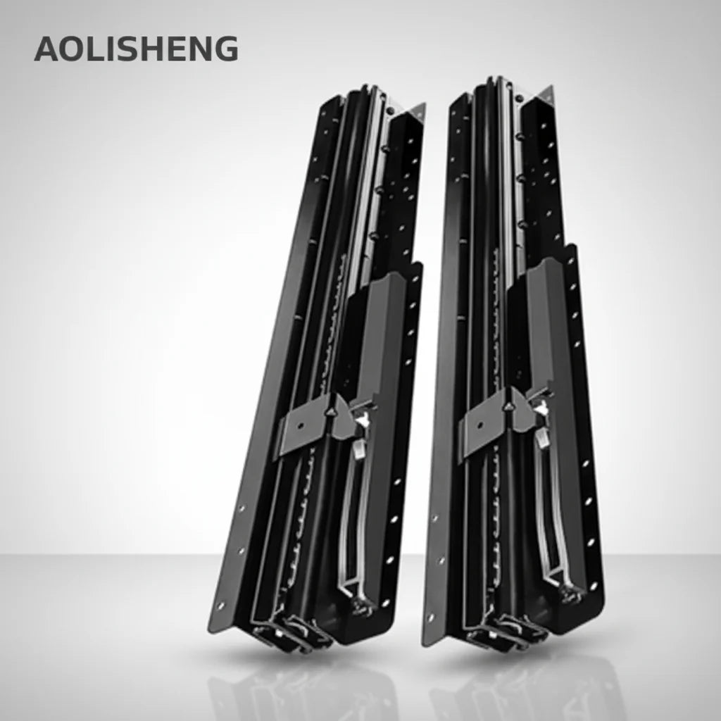 AOLISHENG Heavy Duty Stair Drawer Slides Full Extension Ball Bearing for Under Stair Storage
